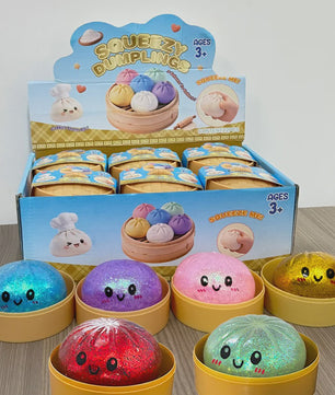 Glitter Dumpling Squishy: Zachte Stressbal voor Eindeloos Speelplezier