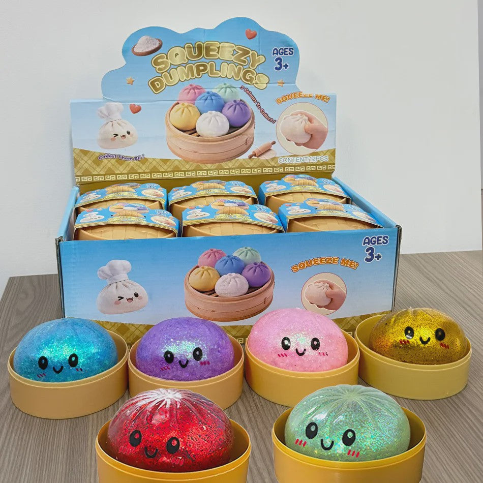 Glitter Dumpling Squishy: Zachte Stressbal voor Eindeloos Speelplezier