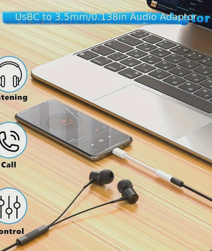 Universele USB-C naar 3.5mm Jack Audio Adapter Kabel voor Smartphones