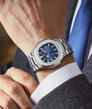 POEDAGAR Luxe Herenhorloge - RVS, Waterdicht, Lichtgevend & Datumfunctie