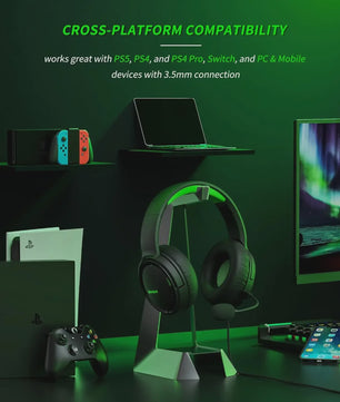 BINNUNE BG02 Gaming Headset met Microfoon voor Xbox, PlayStation, PC & Switch