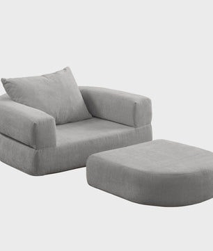 Modulaire Slaapbank Futon Fauteuil met Kussen - Compact en Multifunctioneel