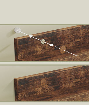 Set van 3 Wandplanken 38cm - Zwevend & Sfeervol Houtdesign
