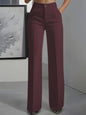 Dames Pantalon Hoge Taille Recht Model - Stijlvolle Suit Pants