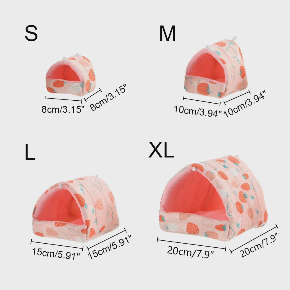 Zacht Hamsterhuisje met Schattige Dierenprints - Warm en Comfortabel Nestje