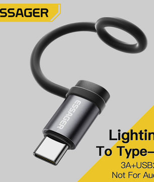 Essager Lighting naar USB-C OTG Adapter - 3A Snelladen & Data voor iPhone/Type-C