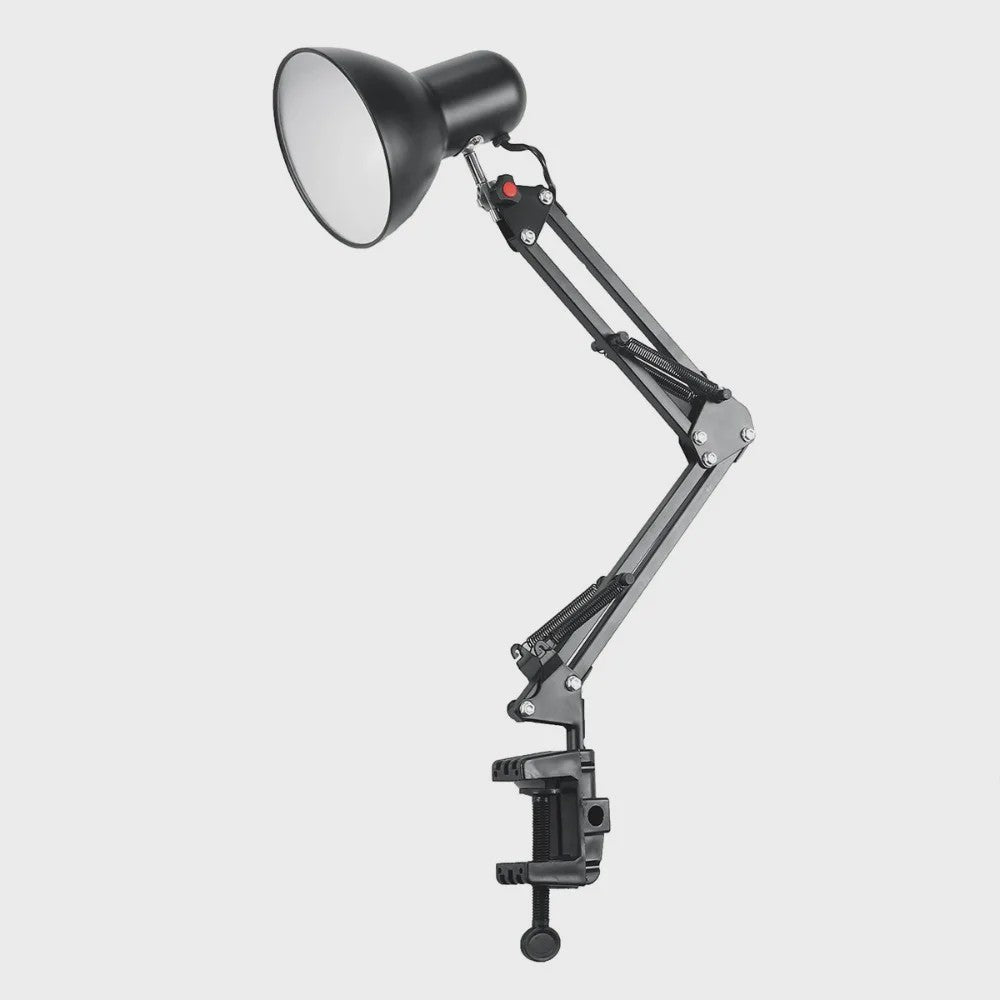 Verstelbare Zwanenhals Bureaulamp met Klem - Flexibele Studielamp voor E27/E26