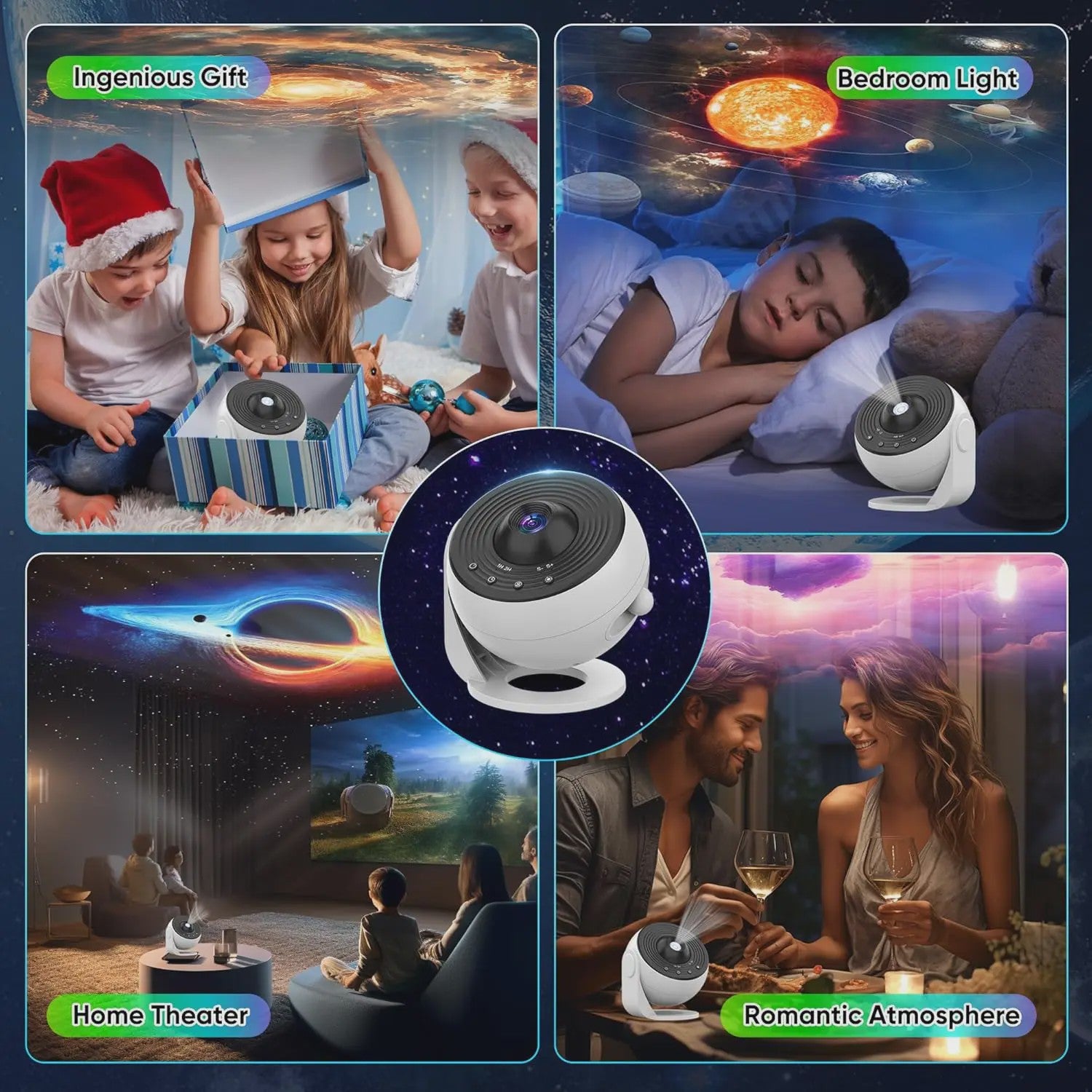 Galaxy Projector Pro: 360° Sterrenhemel & Melkweg Projector met 13 Thema's