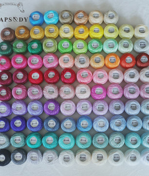 Rhapsody Pearl Cotton Haakgaren Maat 8 - Egyptisch Katoen, Dubbel Gemerceriseerd