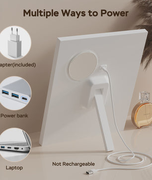 Verstelbare LED Make-up Spiegel met 10x Vergroting, Touchscreen & USB Oplaadbaar - 3 Kleuren & Dimbaar