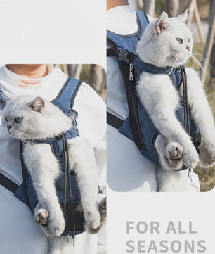 Ademende Hondenrugzak voor Kleine Honden & Katten - Draagbare Reismand met Mesh