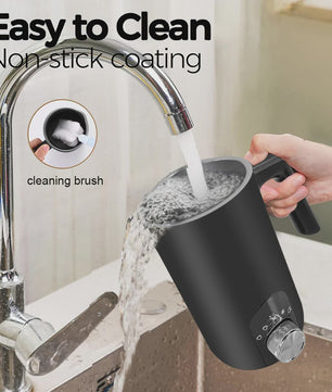 5-in-1 Automatische Melkopschuimer: Warm & Koud Schuim voor Latte, Cappuccino & meer
