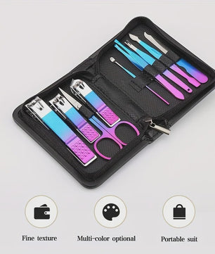 Professionele RVS Manicure & Pedicure Set (9-18 Stuks) met Precisie Tools en Reisfoedraal