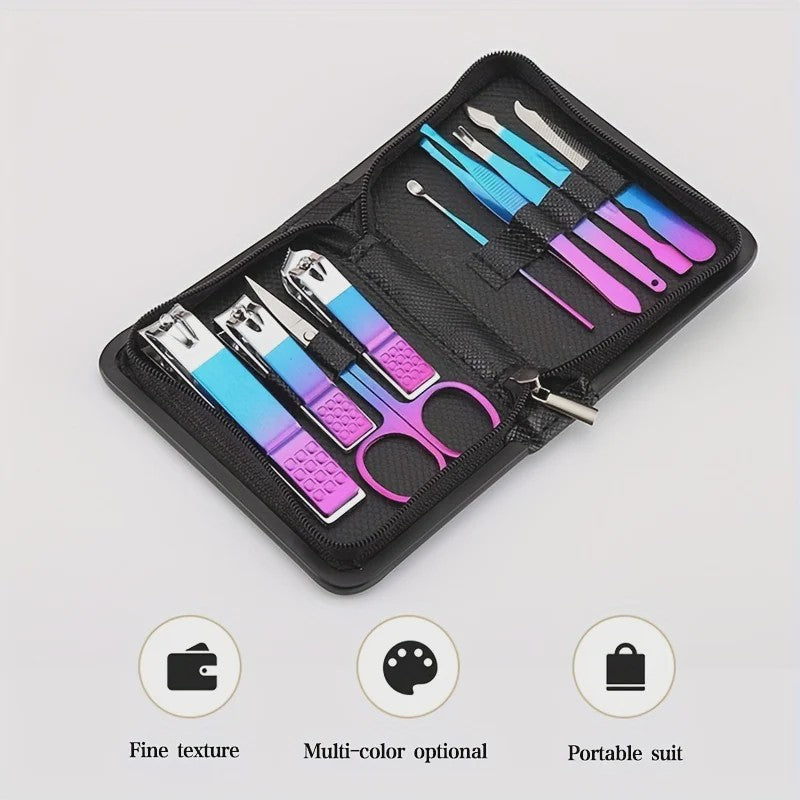 Professionele RVS Manicure & Pedicure Set (9-18 Stuks) met Precisie Tools en Reisfoedraal