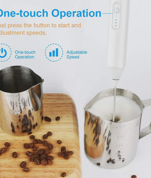 Mini Melkopschuimer - USB Oplaadbaar met 3 Snelheden voor Koffie, Cappuccino & Meer