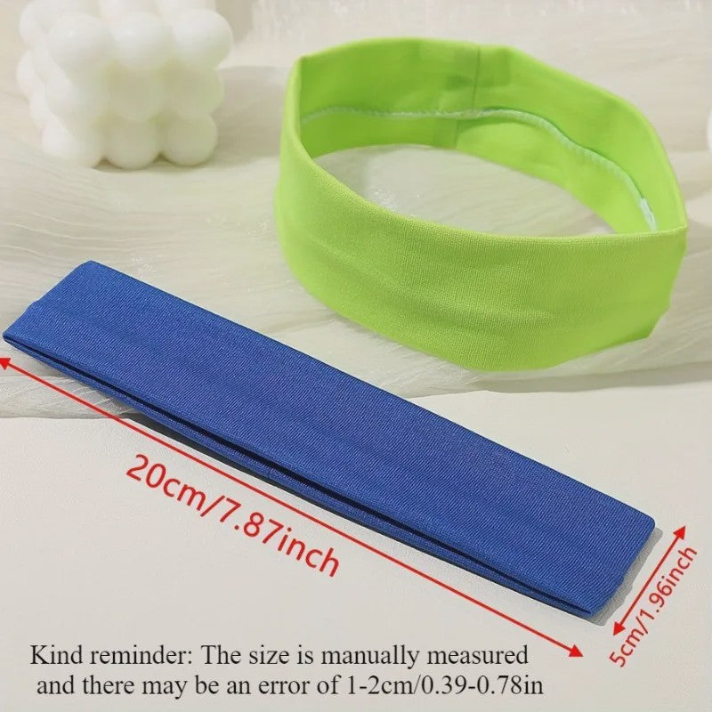 Elastische Haarbanden voor Dames - Effen Kleuren, Comfortabel voor Sport, Yoga & Make-up