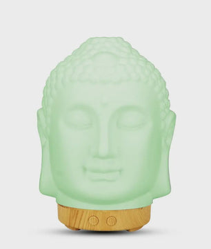 Buddha Hoofd Aroma Diffuser met Nachtlampje - 100ml Etherische Olie Verstuiver