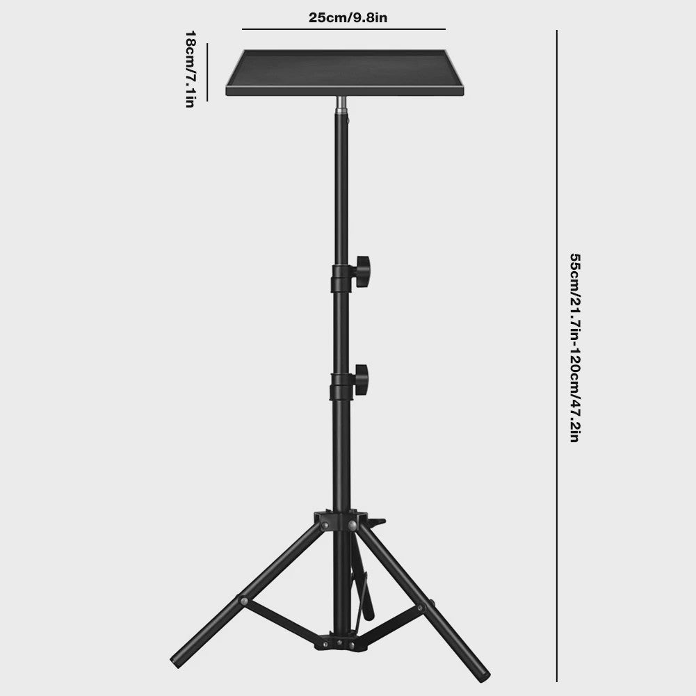 Verstelbare Projector & Monitor Statief Tray met 1/4" Schroefdraad
