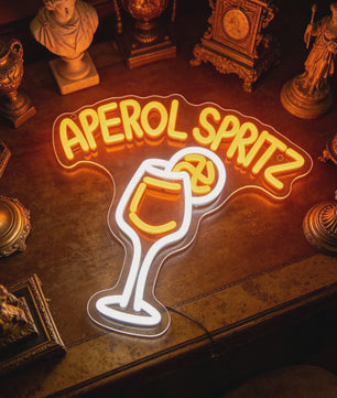Aperol Spritz Neon LED Lichtbord - Cocktail Glas Decoratie