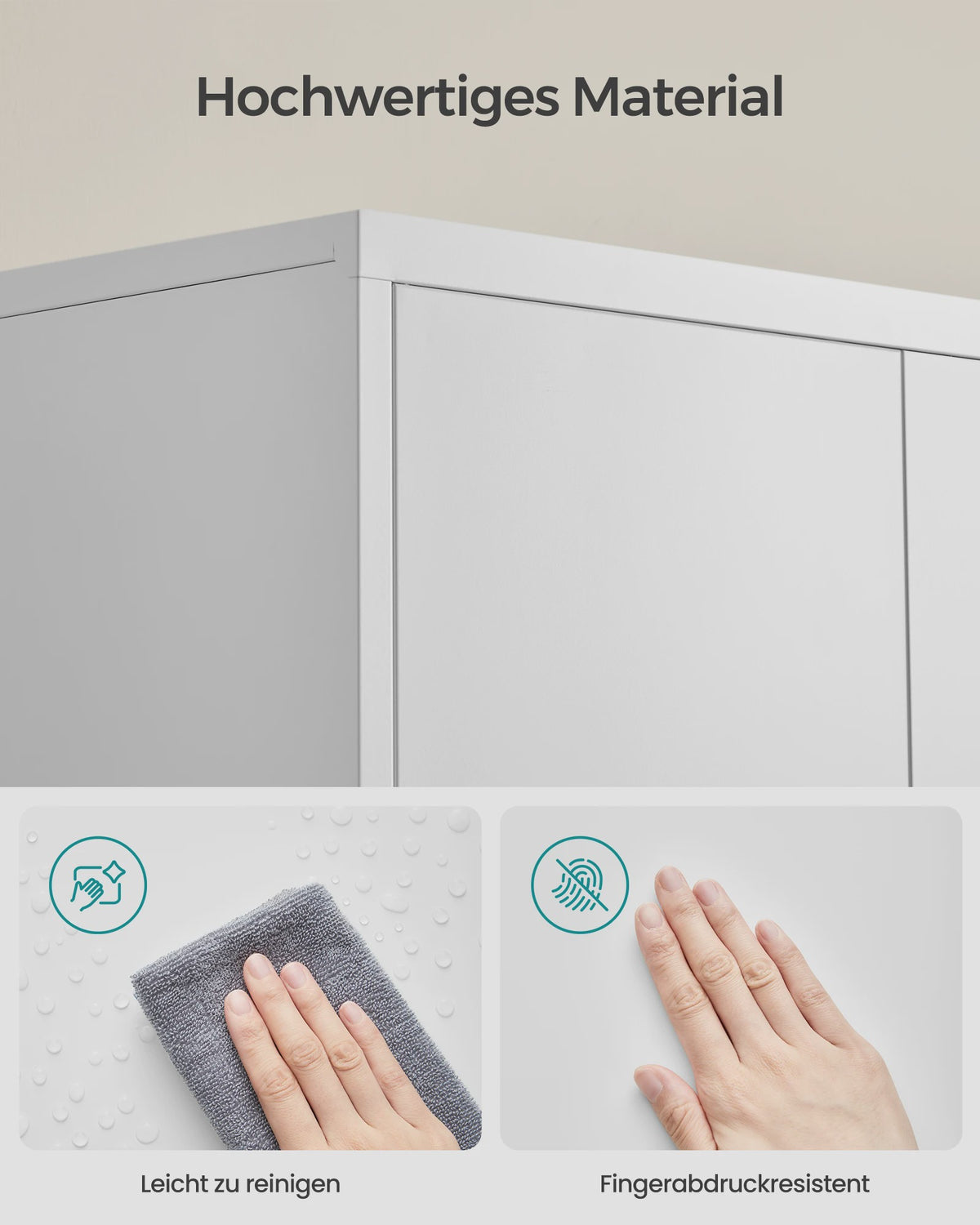 Metalen Archiefkast 180 cm - 5 Verstelbare Legborden & Slot - Ideaal voor Garage, Kantoor, Woonkamer