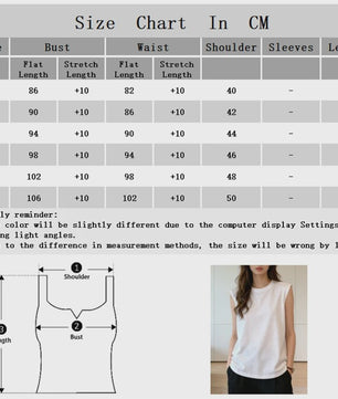 Zomer Tanktop Dames - Mouwloos Basic Vest T-shirt