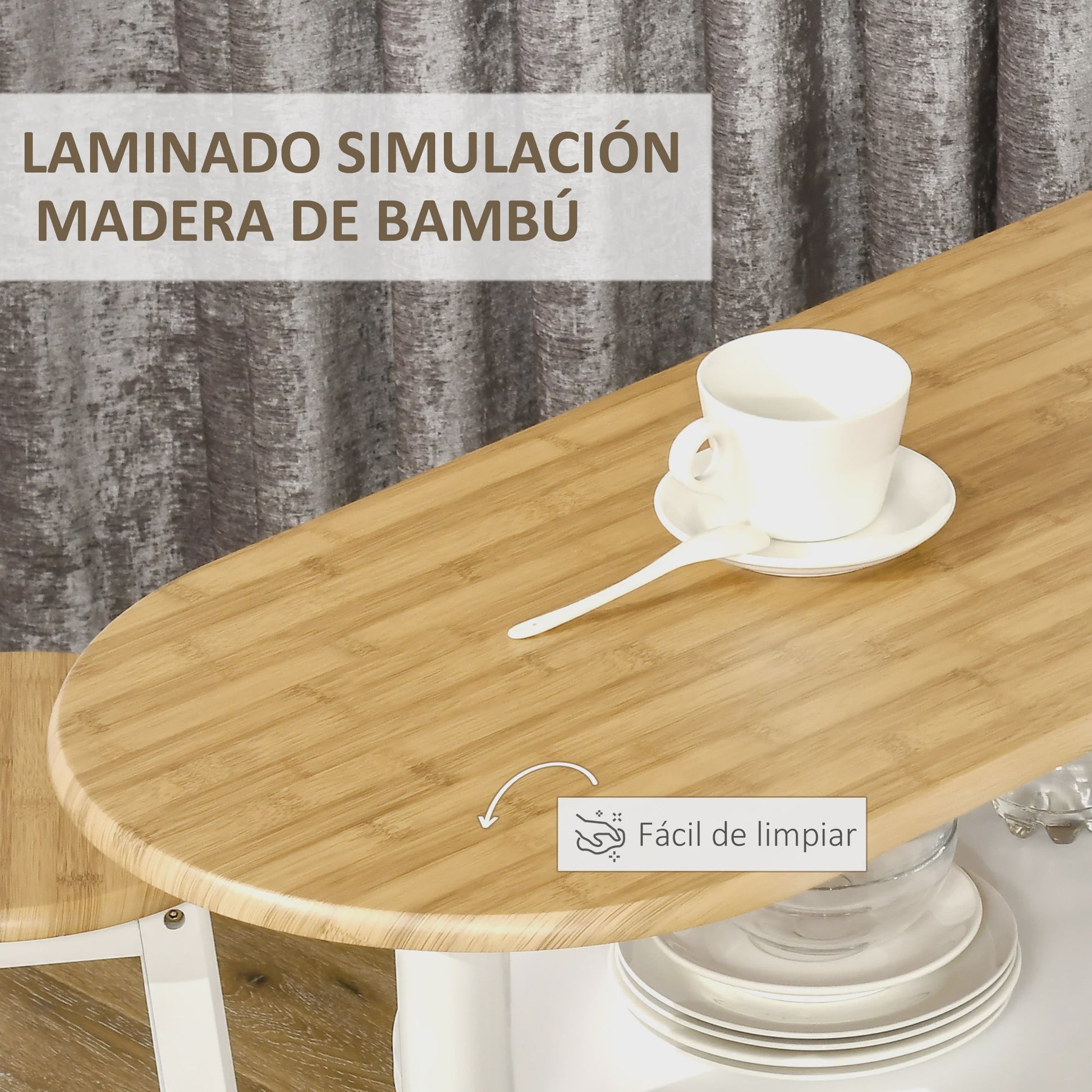 Bartafel Set met 2 Krukjes, Lade, Planken, Mand en Flessenrek - Wit