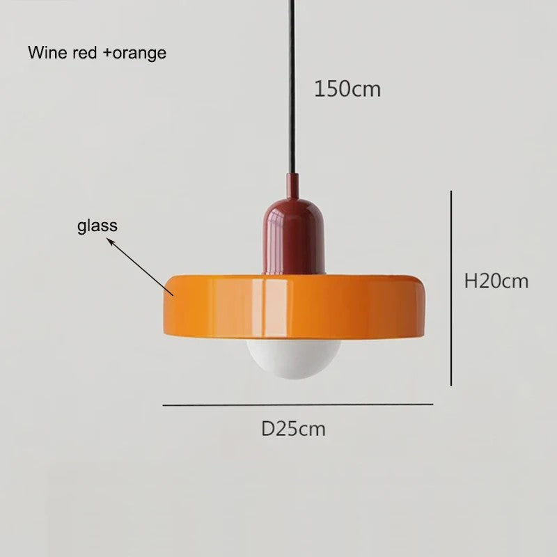 Nordic Retro Glazen Hanglamp - Stijlvolle Verlichting voor Woonkamer, Eetkamer & Slaapkamer