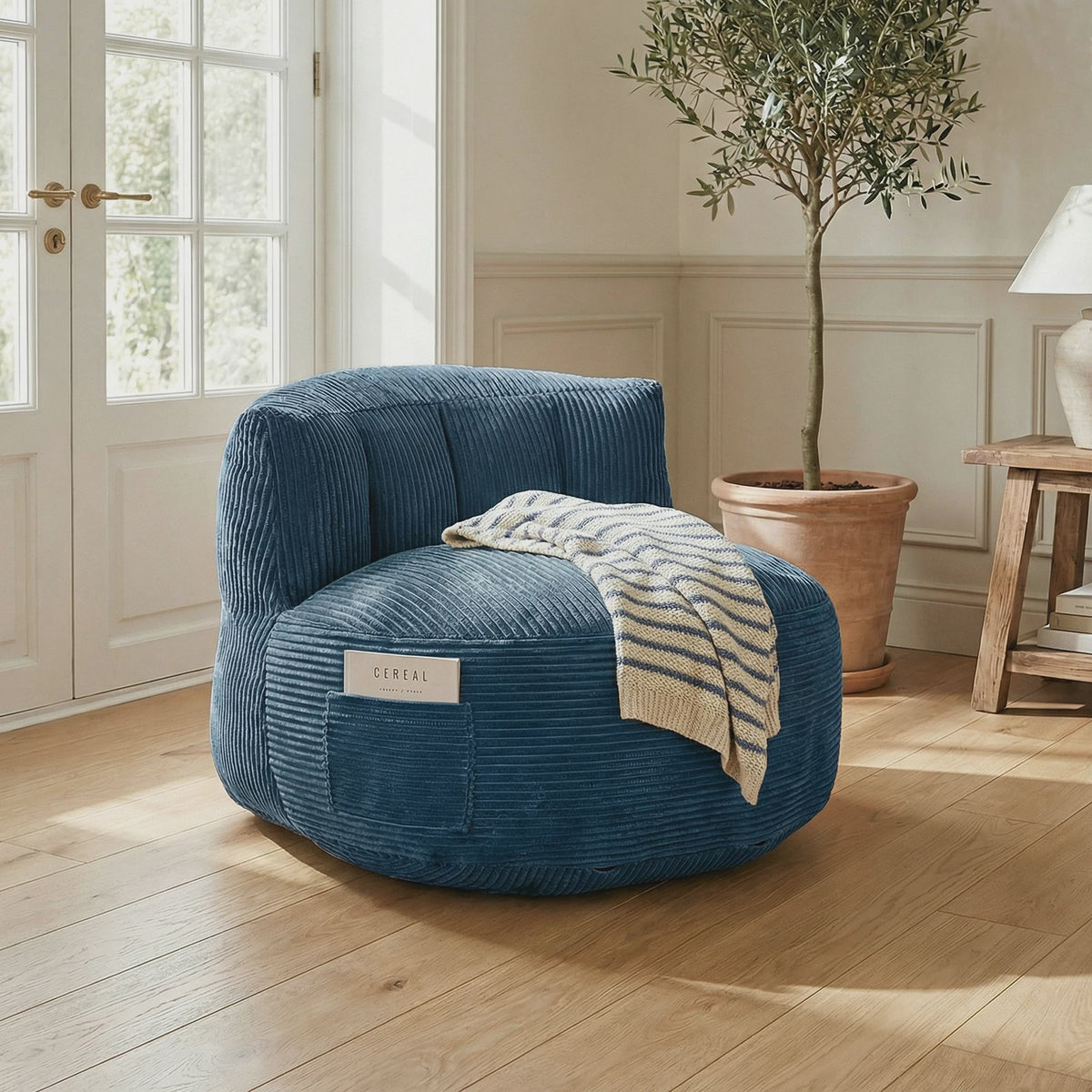 Comfortabele Corduroy Beanbag Fauteuil - Zachte Zitzak Bank voor Volwassenen