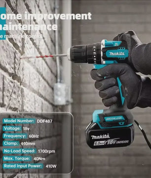 Makita DDF487 Accu Schroefboormachine Borstelloos 18V - Krachtig en Veelzijdig
