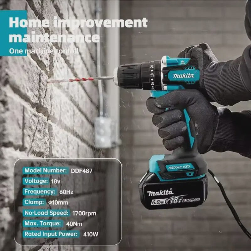 Makita DDF487 Accu Schroefboormachine Borstelloos 18V - Krachtig en Veelzijdig