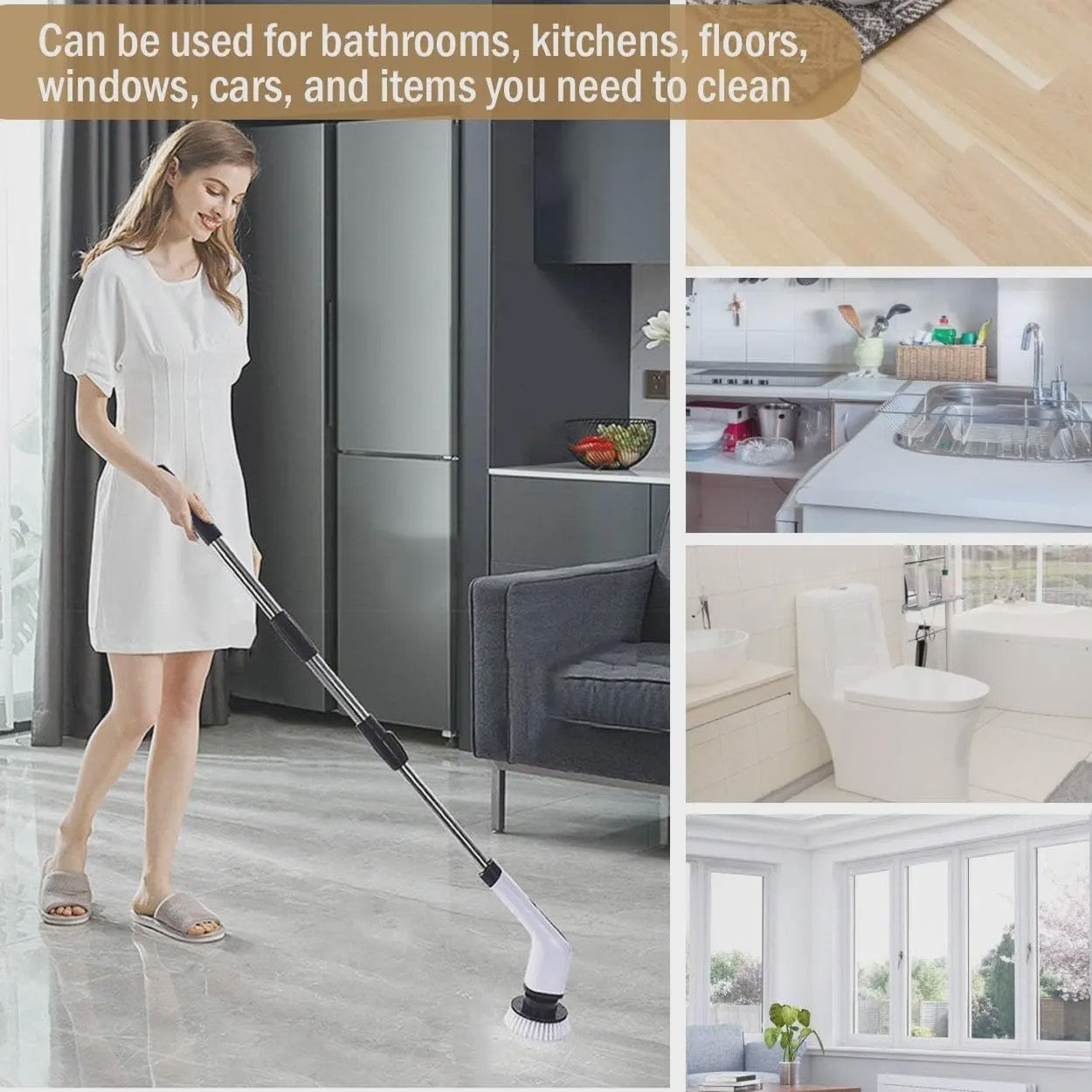 Draadloze Elektrische Spin Scrubber: Multifunctionele Schoonmaakborstel voor Huis en Auto