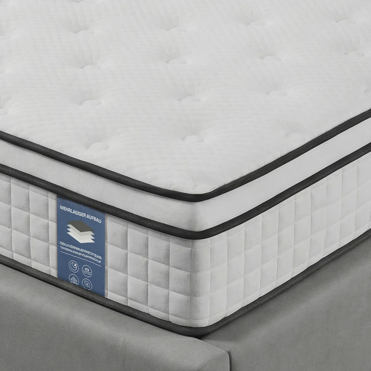 Hybride Pocketvering Matras 140x200cm & 160x200cm - 25cm Dik, Ademend & Comfortabel