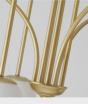Nordic Minimalistische Plafondlamp Chandelier - Goud, Zwart, Rood - Sfeervolle Verlichting voor Woonkamer, Restaurant, Café