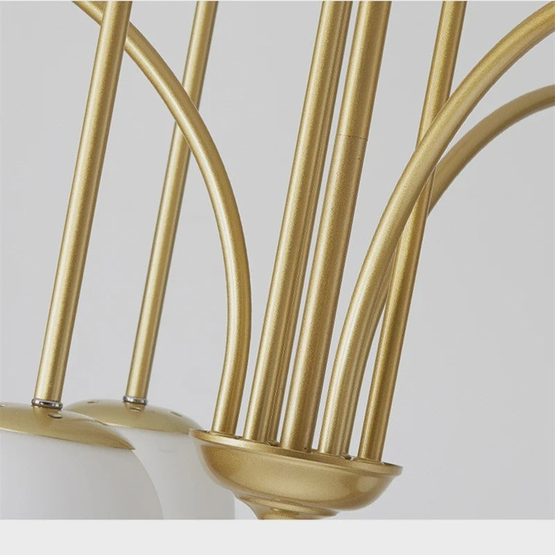 Nordic Minimalistische Plafondlamp Chandelier - Goud, Zwart, Rood - Sfeervolle Verlichting voor Woonkamer, Restaurant, Café