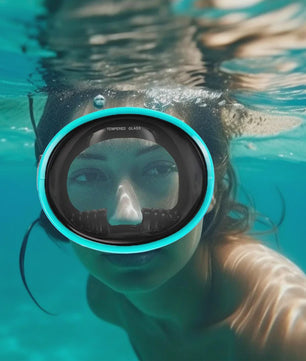Retro Duikmasker Ovaal met Panoramisch Zicht - Duiken & Snorkelen