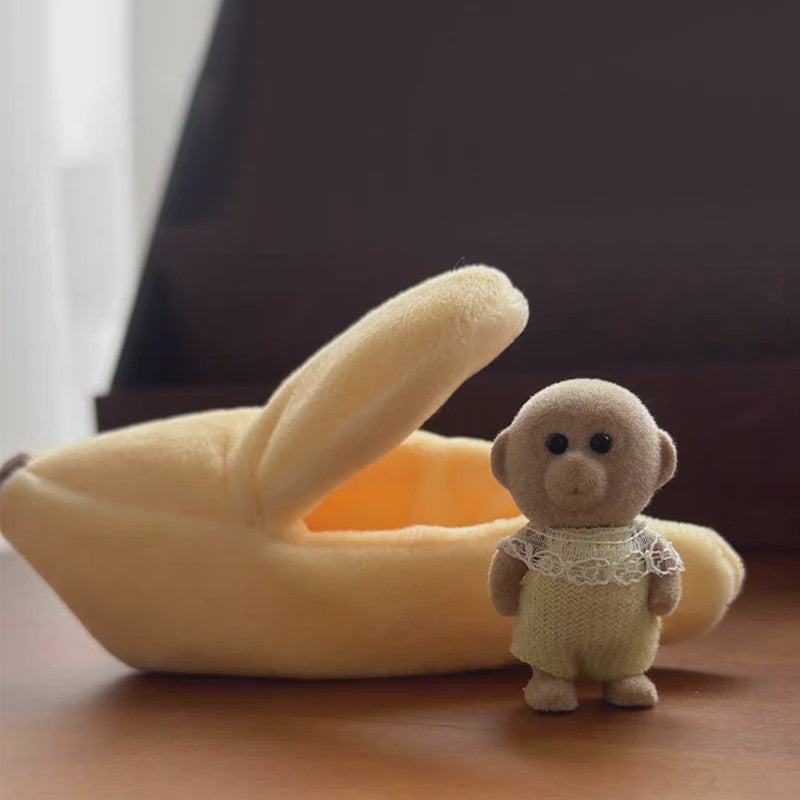 Schattige Aap Banaan Pluche Knuffel - Zacht, Kawaii Cadeau voor Kinderen en Tieners