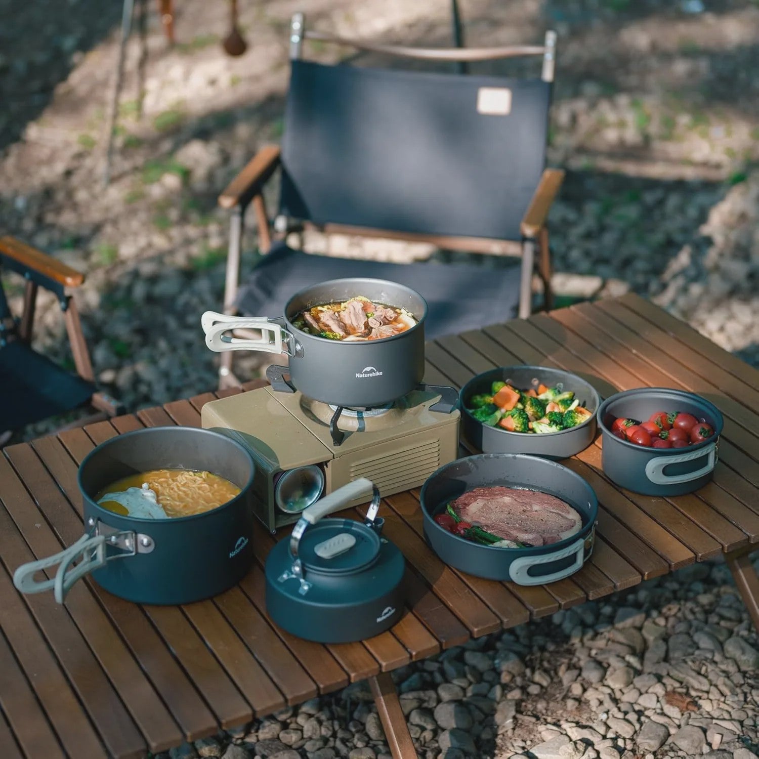Naturehike Ultralichte Aluminium Camping Kookset - Complete Outdoor Keukenuitrusting