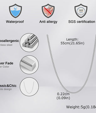 Heren Ketting RVS Waterdicht - Stijlvolle Link Chain in Diverse Lengtes (45-80cm)