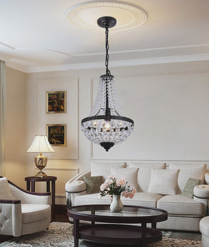 Luxe Kristallen Kroonluchter Hanglamp - Retro Design voor Woonkamer & Eetkamer
