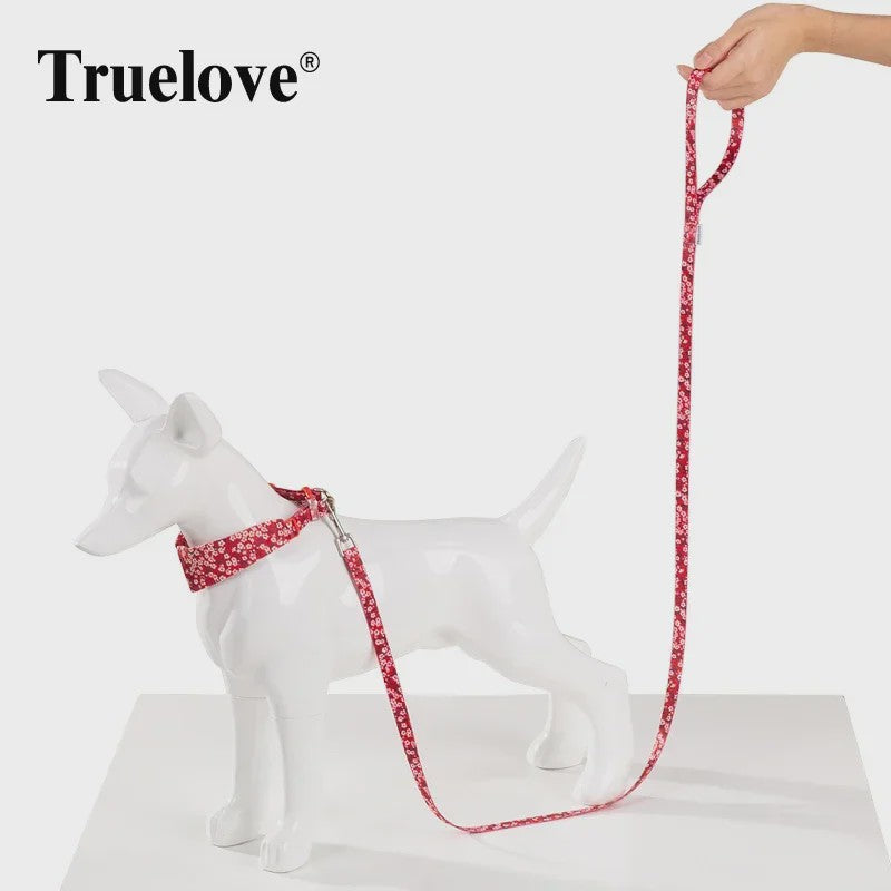 Truelove Hondenlijn Polyester Bloemenprint - Lichtgewicht & Duurzaam voor Training en Wandelen