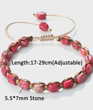 Verstelbare Emperor Stone Kralen Armband - Natuursteen Bangle voor Dames & Heren