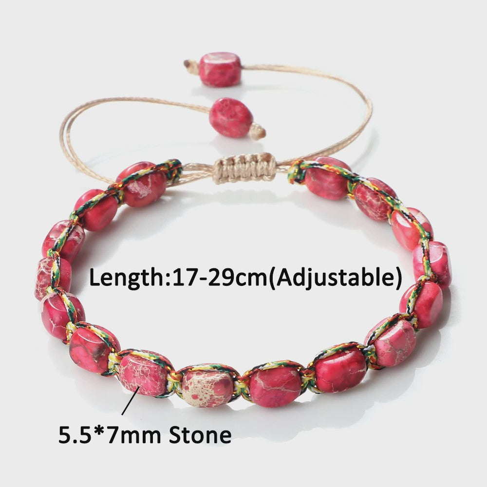 Verstelbare Emperor Stone Kralen Armband - Natuursteen Bangle voor Dames & Heren