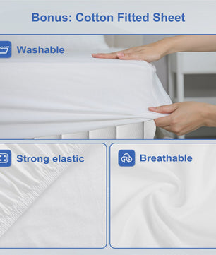 AUTHMIC Pocketvering Matras - 7-Zone Adaptieve Ondersteuning, 25cm Dik, Medium Stevig