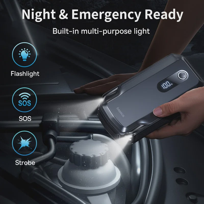 Baseus 2000A Autostarter Powerbank 20000mAh - Noodstart & Oplader