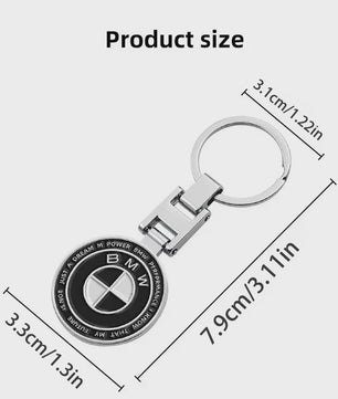 Metalen 3D BMW Autosleutelhanger Ring met Embleem - Auto Accessoires