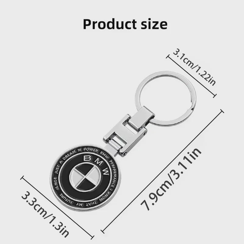 Metalen 3D BMW Autosleutelhanger Ring met Embleem - Auto Accessoires