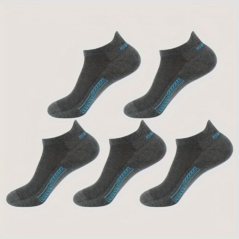 5/10 Paar Katoenen Sneakersokken Heren & Dames - Ademend Mesh & Comfortabel