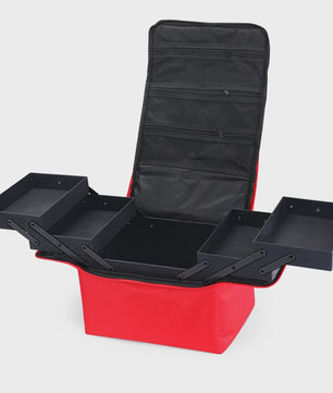 Professionele Make-up Koffer met 4 Lagen en Verstelbare Organizer - Reis- en Opbergtas