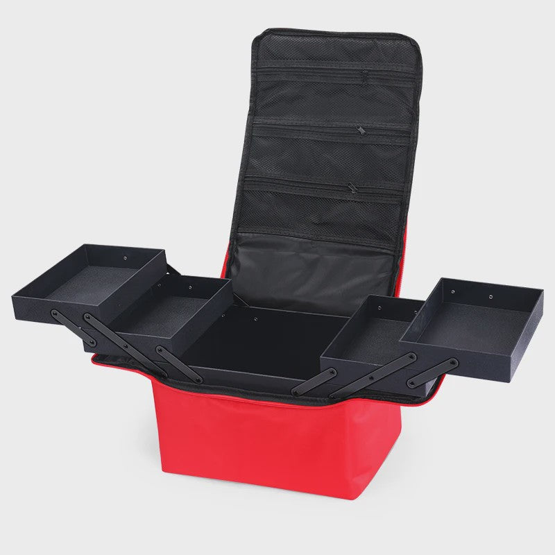 Professionele Make-up Koffer met 4 Lagen en Verstelbare Organizer - Reis- en Opbergtas