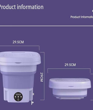 8L Opvouwbare Mini Wasmachine met Centrifugefunctie - Draagbaar & Compact